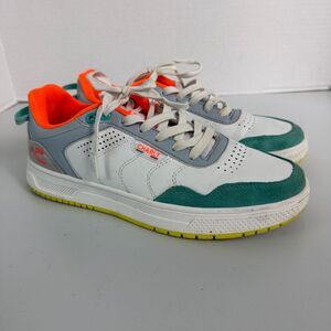 Charly Women's Atrium Sneakers Shoes White Teal Gray Orange Size 8